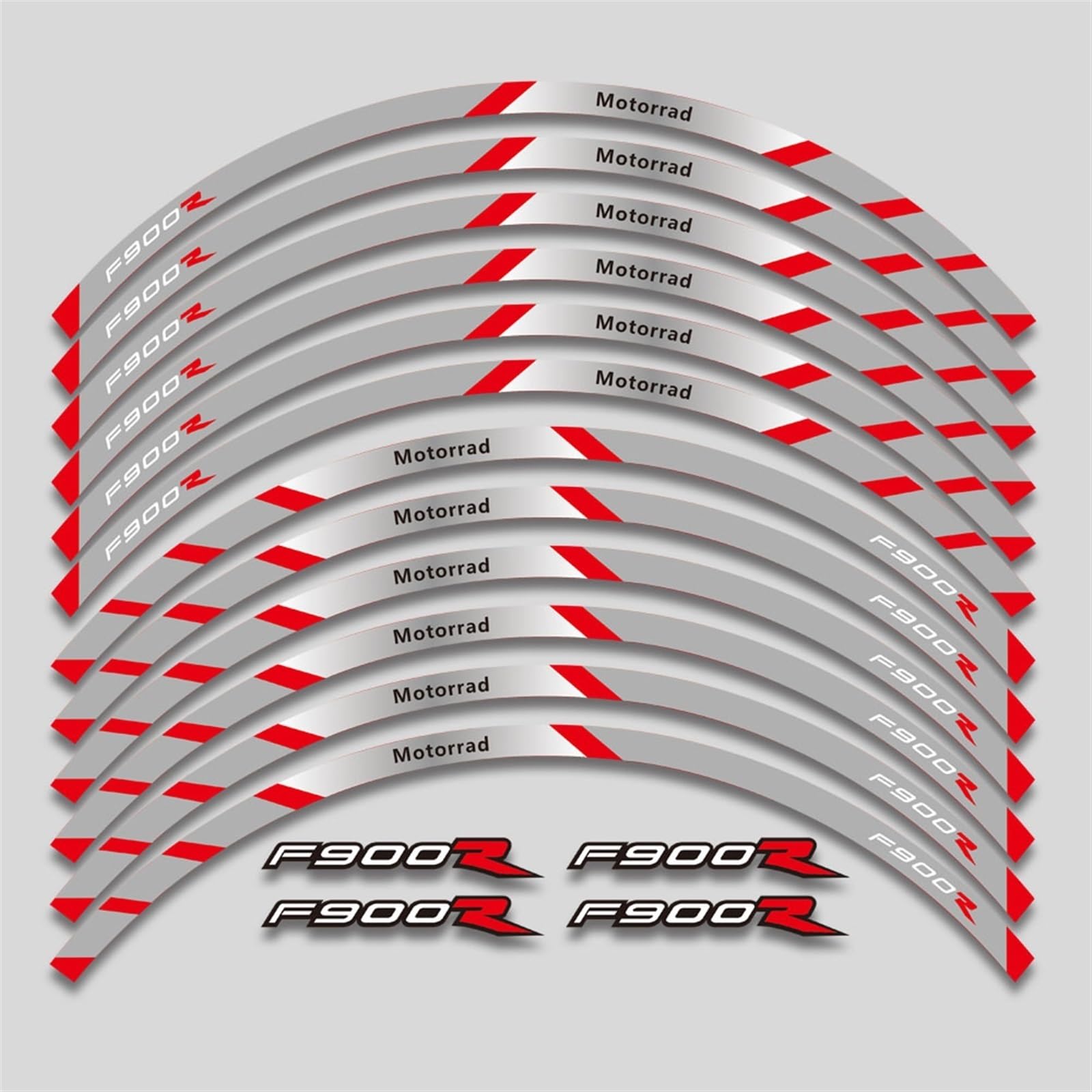 Motorcycle Tire Waterproof Wheel Stickers for BMW F900R F900 R F900r Reflective Stripe Decals Decorative(Color14)