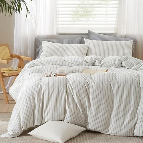 Miniatura 7 de LIFETOWN - 3 piezas de fundas de edredón en algodón 100% ultrasuave y de fácil cuidado con 1 funda de edredón y 2 fundas de almohada