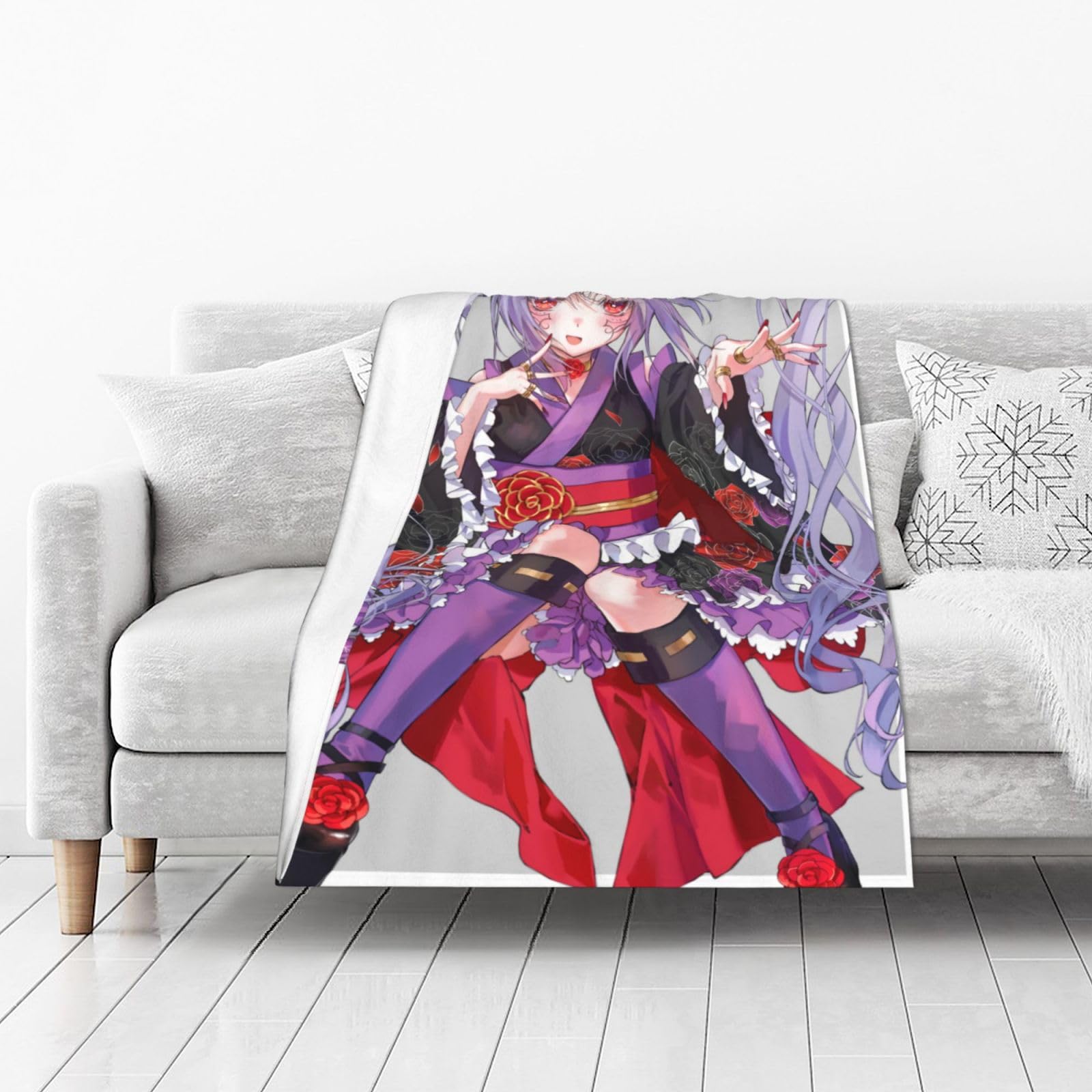 Amazon｜毛布 ブランケット 可愛いアニメ柄 戦国乙女 カシン居士 和服