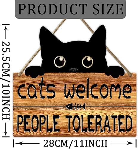 Miniatura 9 de Letreros divertidos de gato para decoración de pared para puerta de mascotas, decoración para colgar en la puerta de las mascotas, letrero de