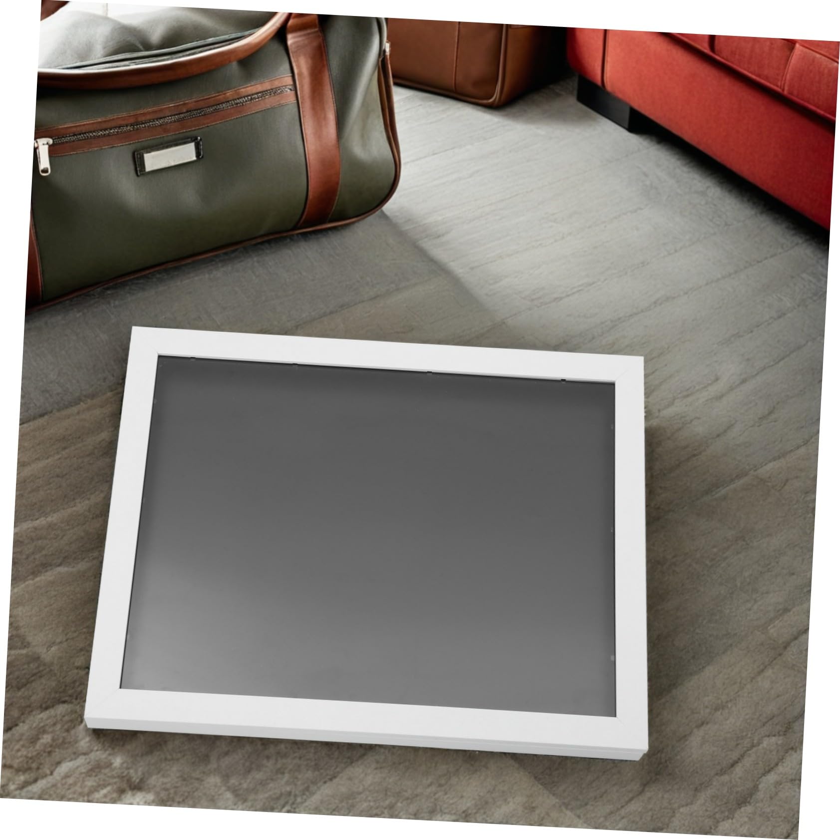 Marco de Madera Rectangular white para Camiseta de Fútbol Diseño Elegante, Caja de Sombra Bisagras para Exhibir Recuerdos Deportivos en Oficina o Hogar