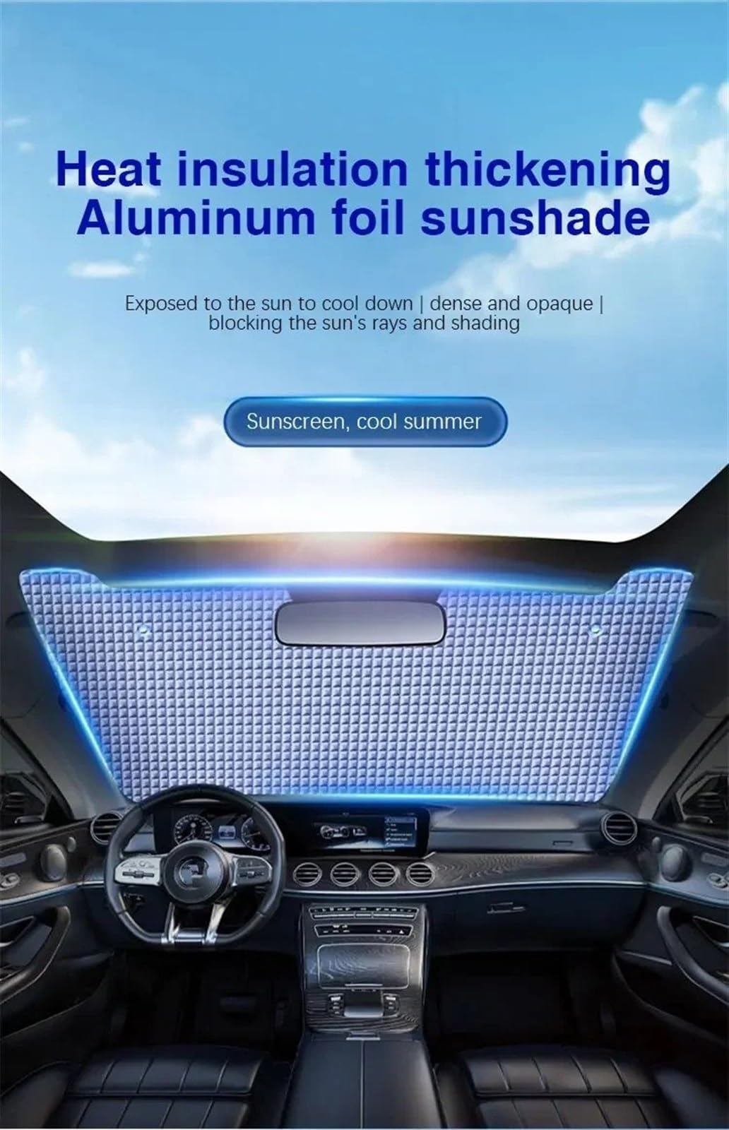 Pare-Soleil Pliable Voiture Compatible Toyota Corolla E210 Cross Touring Sports Hybride 2019-2023 - Protection UV Pare-Brise Avant