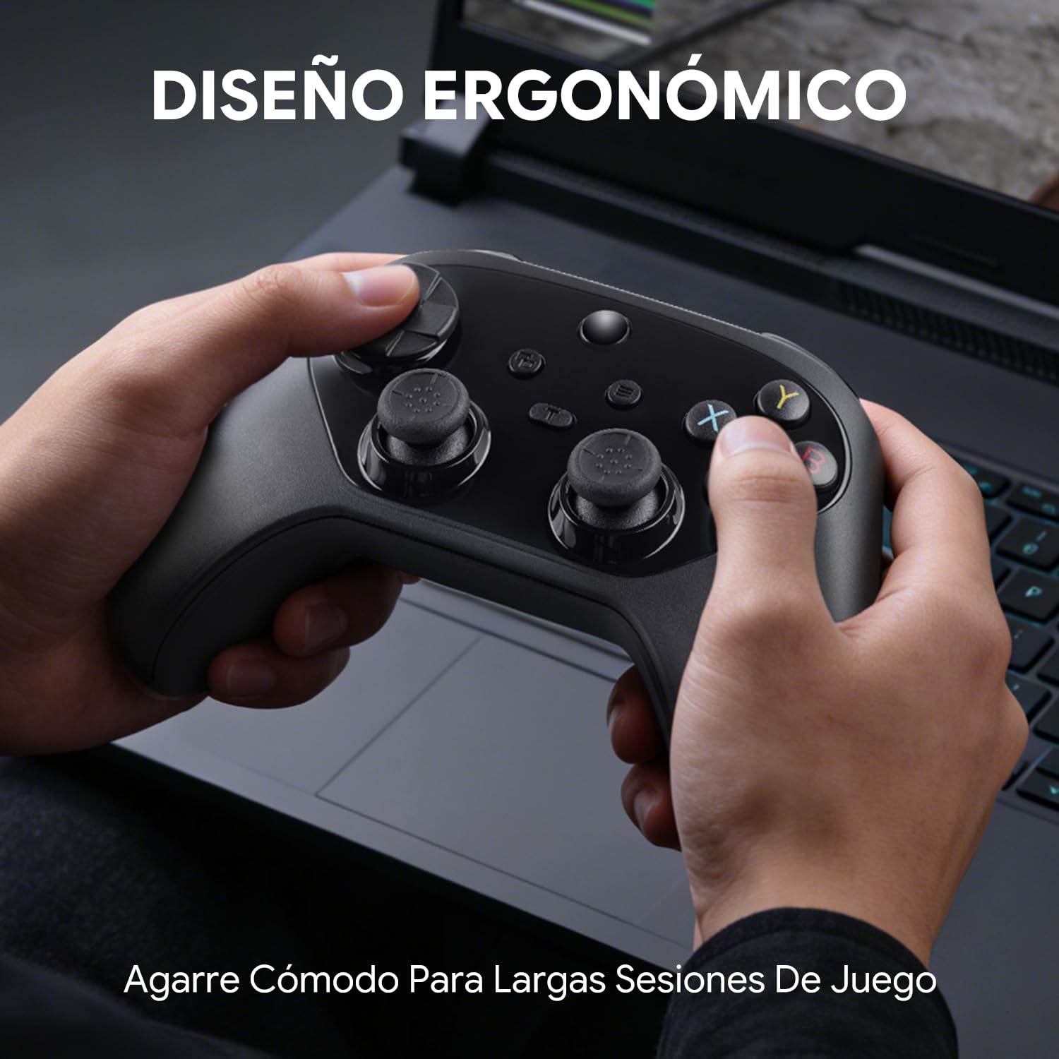 NITHO KARMA Mando Inalámbrico Compatible con Switch, Switch 2, PC, Android e iOS, Controlador con Gatillos Hall Effect, Funcion Macro, Giroscopio de 6 Ejes, Turbo y Doble Vibración - Negro