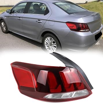 Tail Lights Compatible with 2017 2018 2019 Peugeot 301 Driver Side Rear Tail Light Taillights Rear Light Taillight without Bulbs