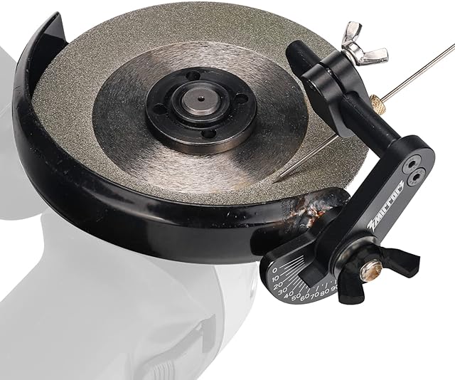 3mirrors Angle Grinder Aluminum Tungsten Electrode Sharpener Grinding Angle Controller& 5inch Diamond Grinding Wheel TIG Welding Tools with Gasket