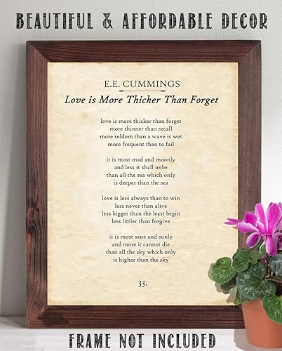 Vista 138 de To Be Nobody But Yourself - E.E. Cummings 11x14 Unframed Motivational Wall Art - Literature Book Posters for English Classroom, Home Office or