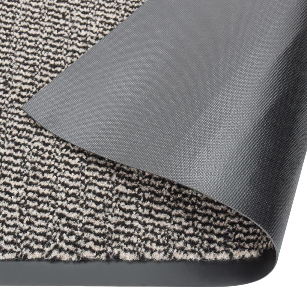 Zerbino trapuntato 60 x 150 cm, marrone chiaro, in robusto polipropilene con retro in gomma, per ingresso, corridoio, balcone e terrazze coperte