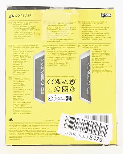 Miniatura 8 de CORSAIR VENGEANCE RGB DDR5 RAM 32 GB (2 x 16 GB) 6000 MHz CL40 Intel XMP iCUE Memoria de computadora compatible - Negro (CMH32GX5M2B6000C40)