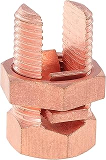 HOMSFOU Abrazadera Suelo Tornillo Pala Dividir De Tierra Cable Herramientas De Unión y Puesta a Tierra Perno Partido De Puesta a Tierra Alambre Cobre Rose Gold