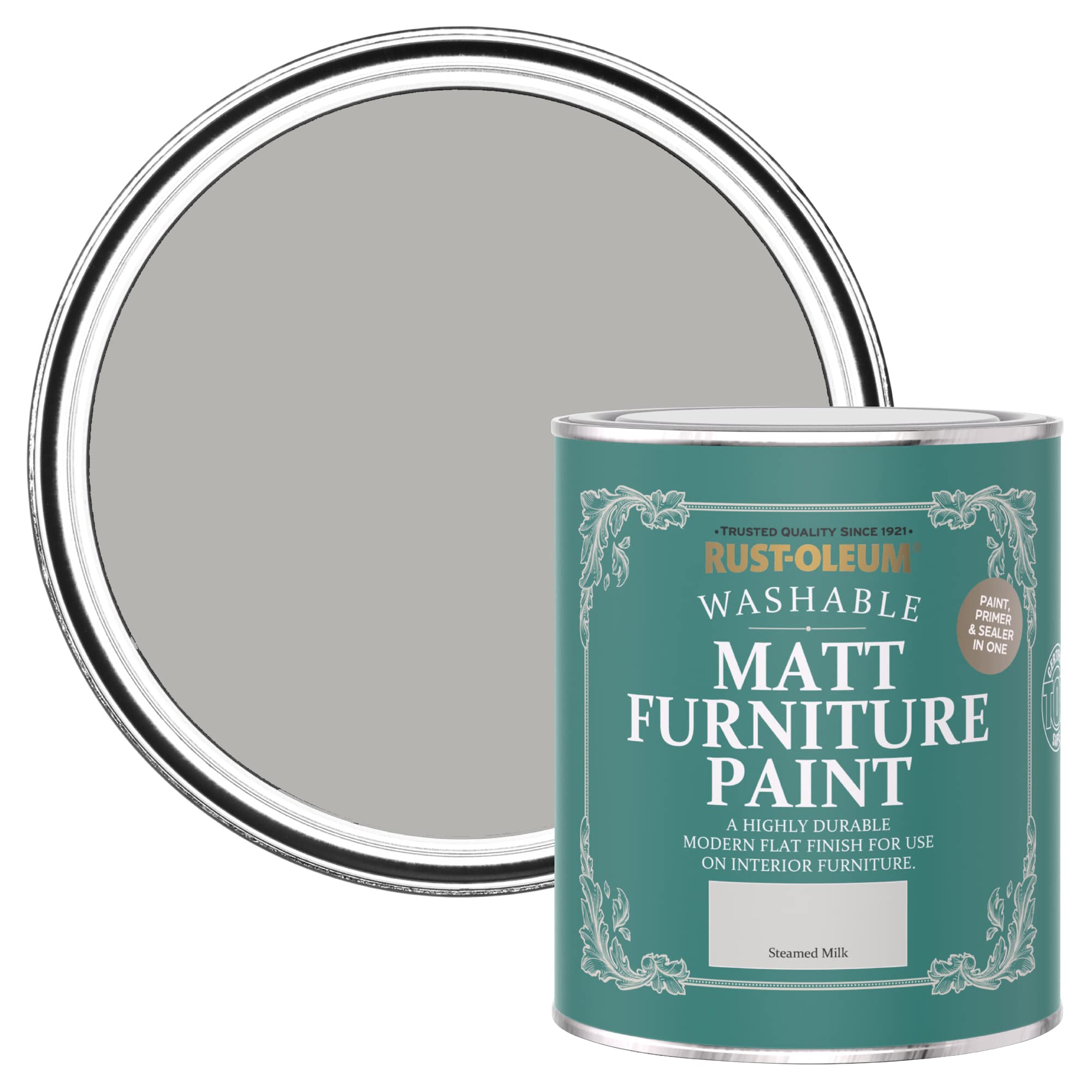 Rust-Oleum Matt Furniture Paint - Steamed Milk - White