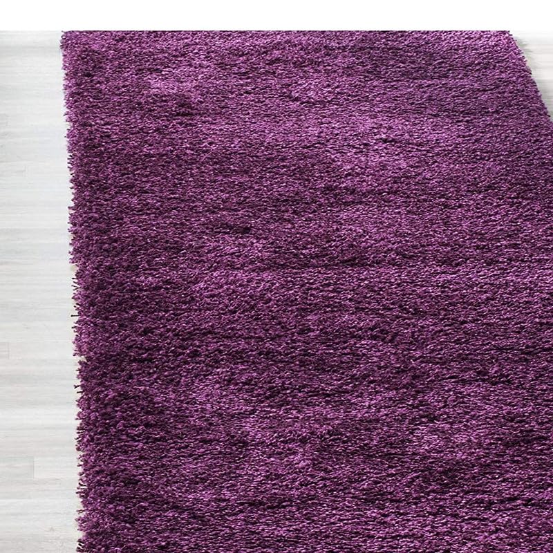Image of Carpet for Living Room, Bedroom and Hall Handmade Microfiber Cozy Soft and Fluffy Shaggy Area Rug with 2 inch Thick Anti Skid Carpet [2x4 Feet Purple]