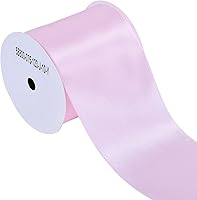 Vista 186 de YAMA Cinta de satén de doble cara, 7/8 pulgadas, 25 yardas para envolver regalos, color rosa