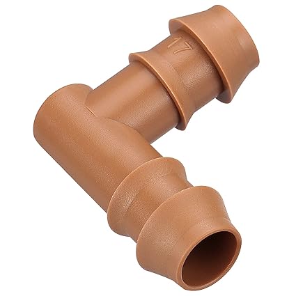iRunning 18 Pieces Irrigation Elbows Fittings (17mm) for 1/2 Tubing (0.600ID) Barbed Connectors for Sprinkler and Drip Irrigation Systems