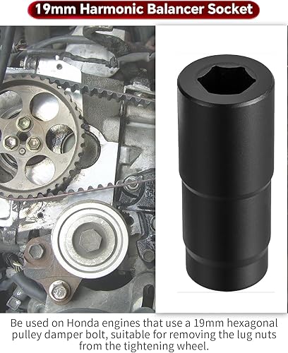 Miniatura 7 de ATPEAM Herramienta de extracción de brazo de manivela, herramienta de brazo de manivela para accionamiento de 12 pulgada para motores Honda y Acura