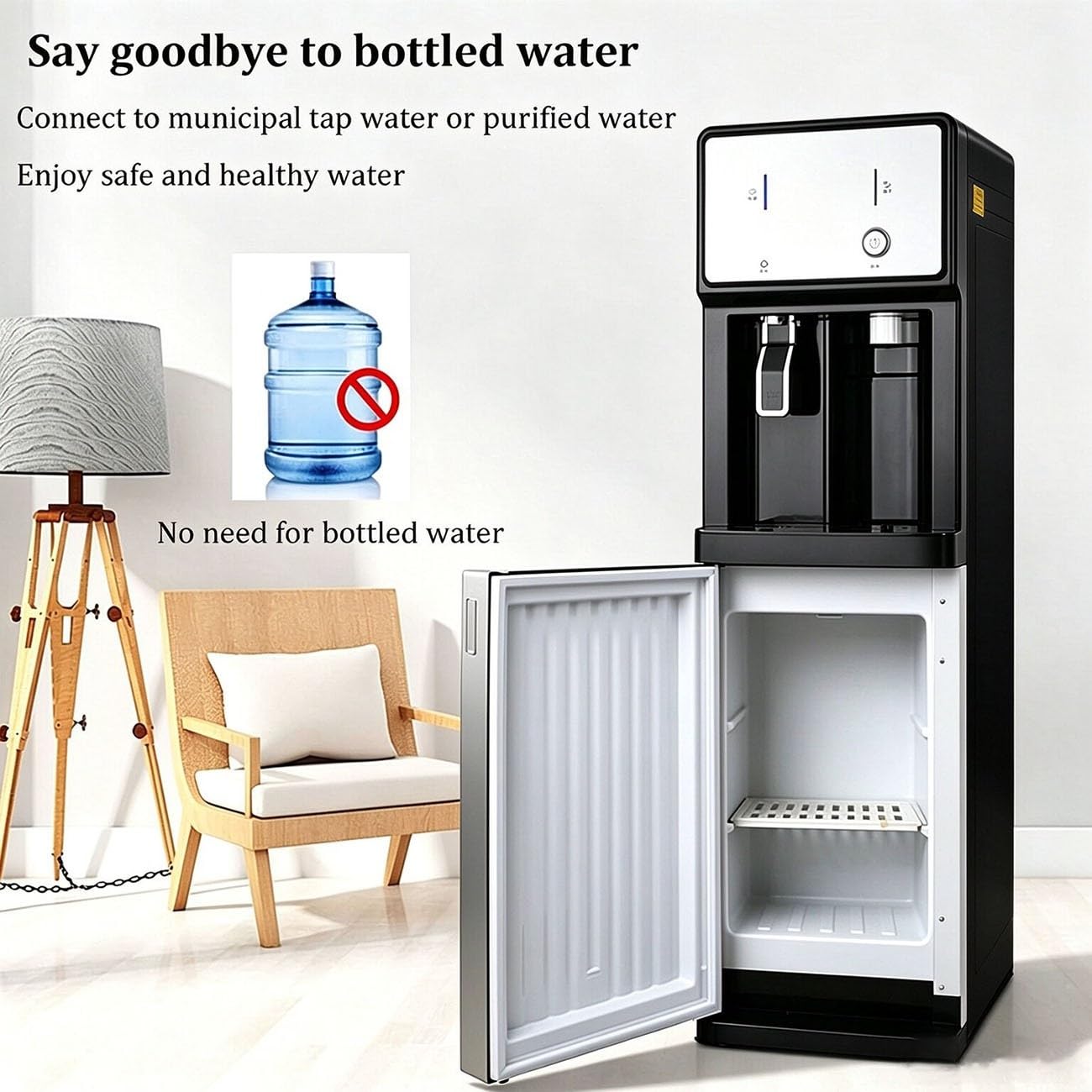 Dispensador De Agua De Pie Comercial,Maquina De Agua Fria Y Caliente