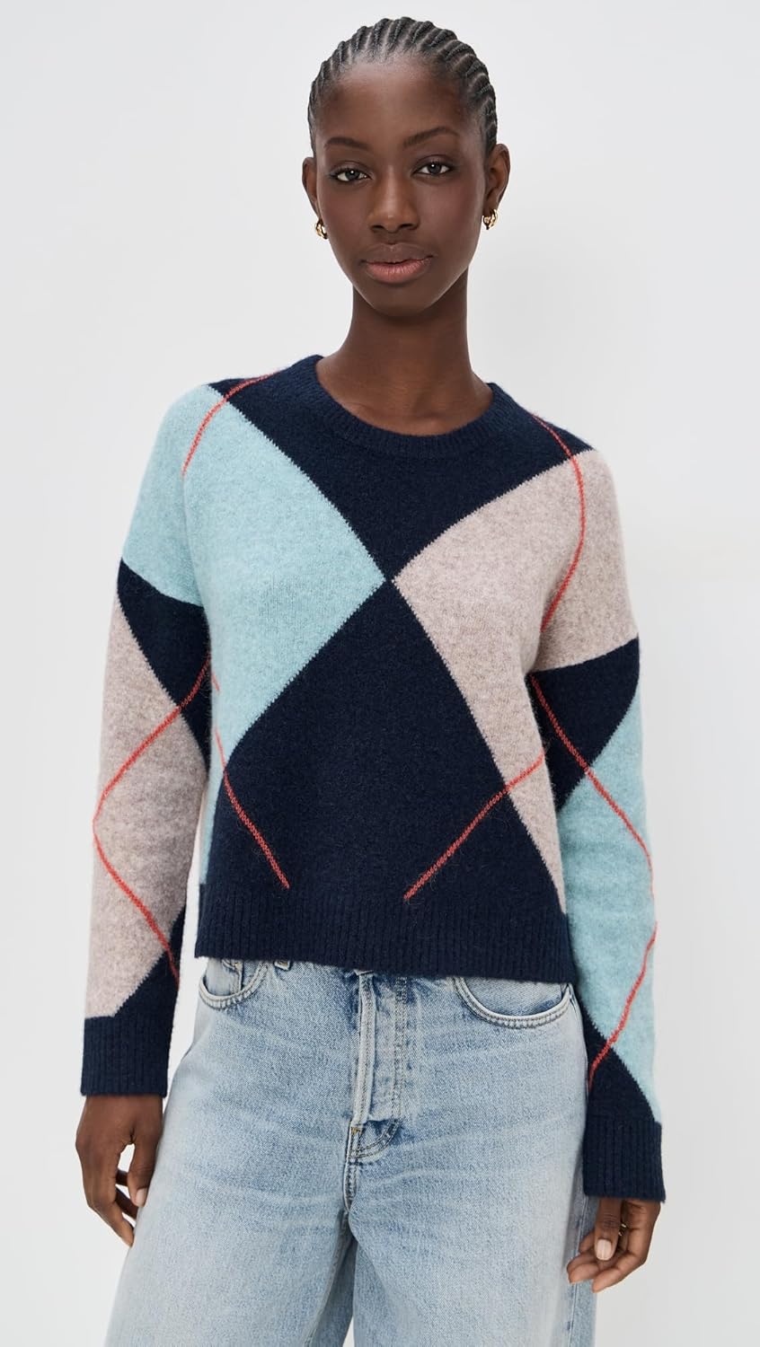 Stateside Women's Argyle Crew Neck Sweater - Image 2