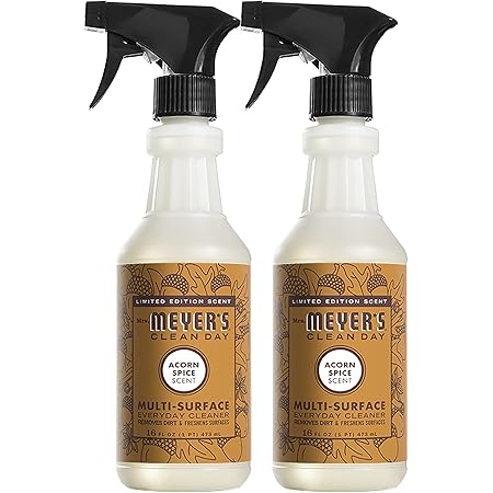 Mrs. Meyer’s Clean Day Multi Surface Everyday Cleaner, Acorn Spice Scent, Limited Edition Scent, Removes Dirt & Freshens Surfaces, 16 FL OZ Spray (Pack of 2)
