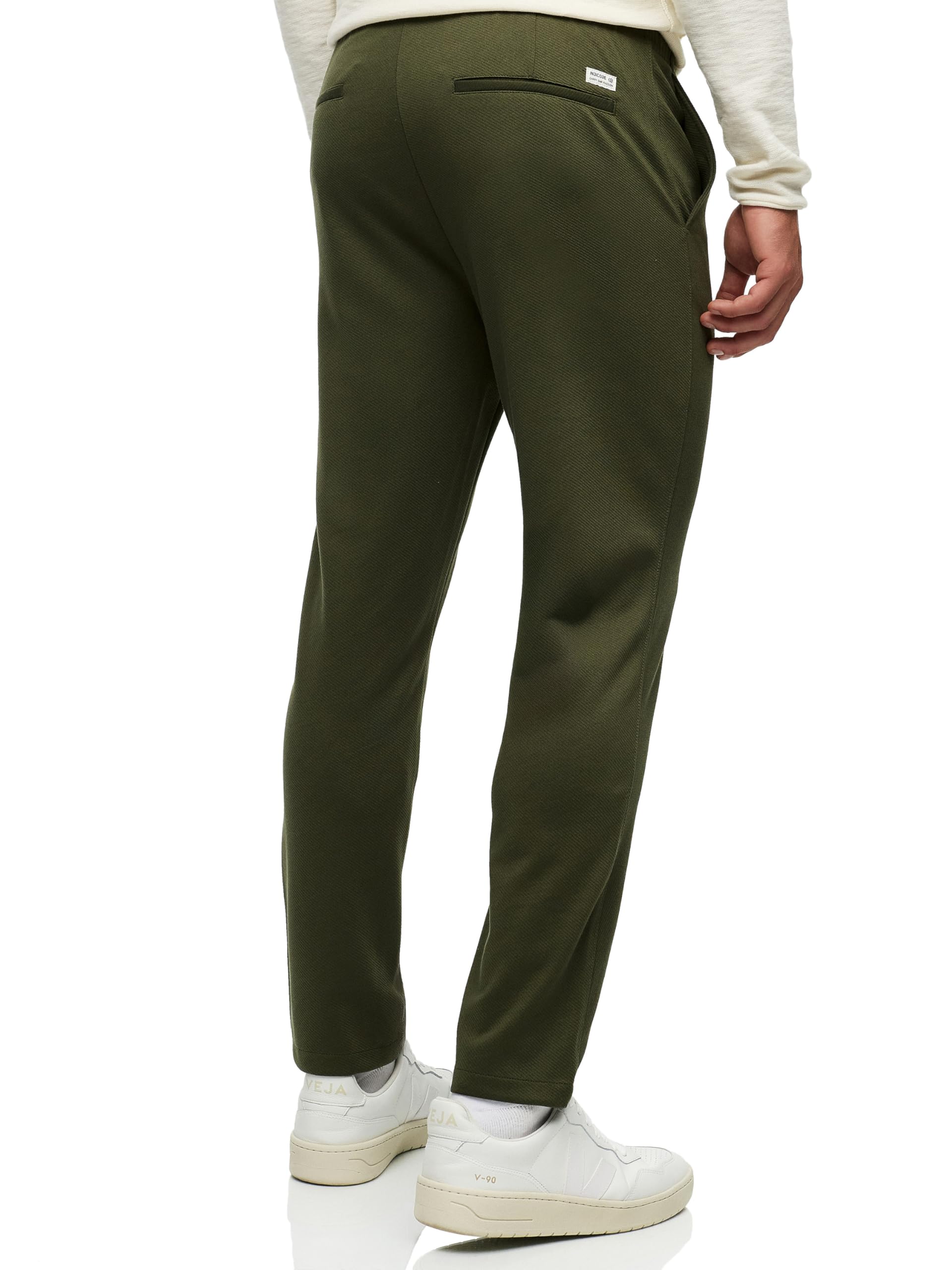 Indicode Pantalones chinos para hombre INMichel de tela con elástico, pantalones chinos para hombre, cómodos pantalones de negocios para hombres