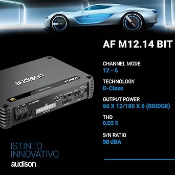 Audison AF M12.14 bit 12-Channel Amplifier with DSP - 1080W