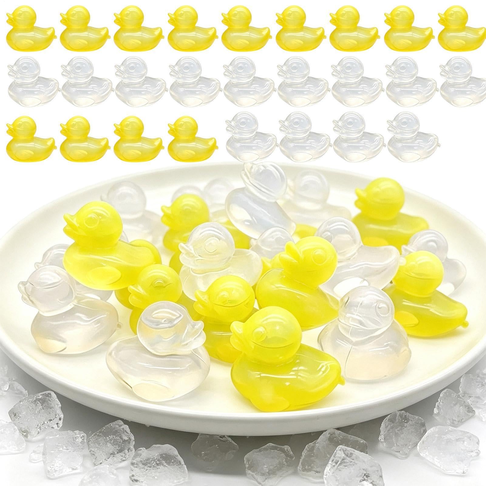 Reusable Duck Chillers - 100 Piece Ice Ball Cubes, Fast Freezing Beverage D