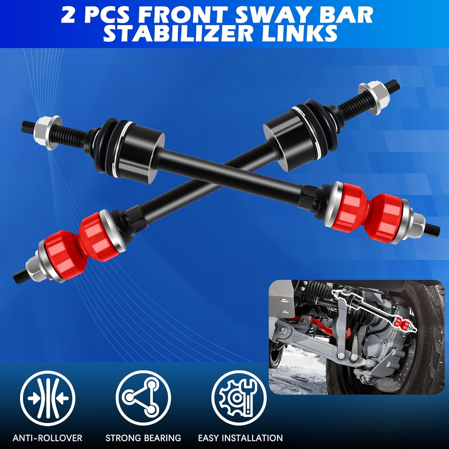 2Pcs Front Sway Bar Links Compatible with Dodge Ram 1500 4WD 2006-2018, Ram Classic 2019-2024 - Replaces K80894