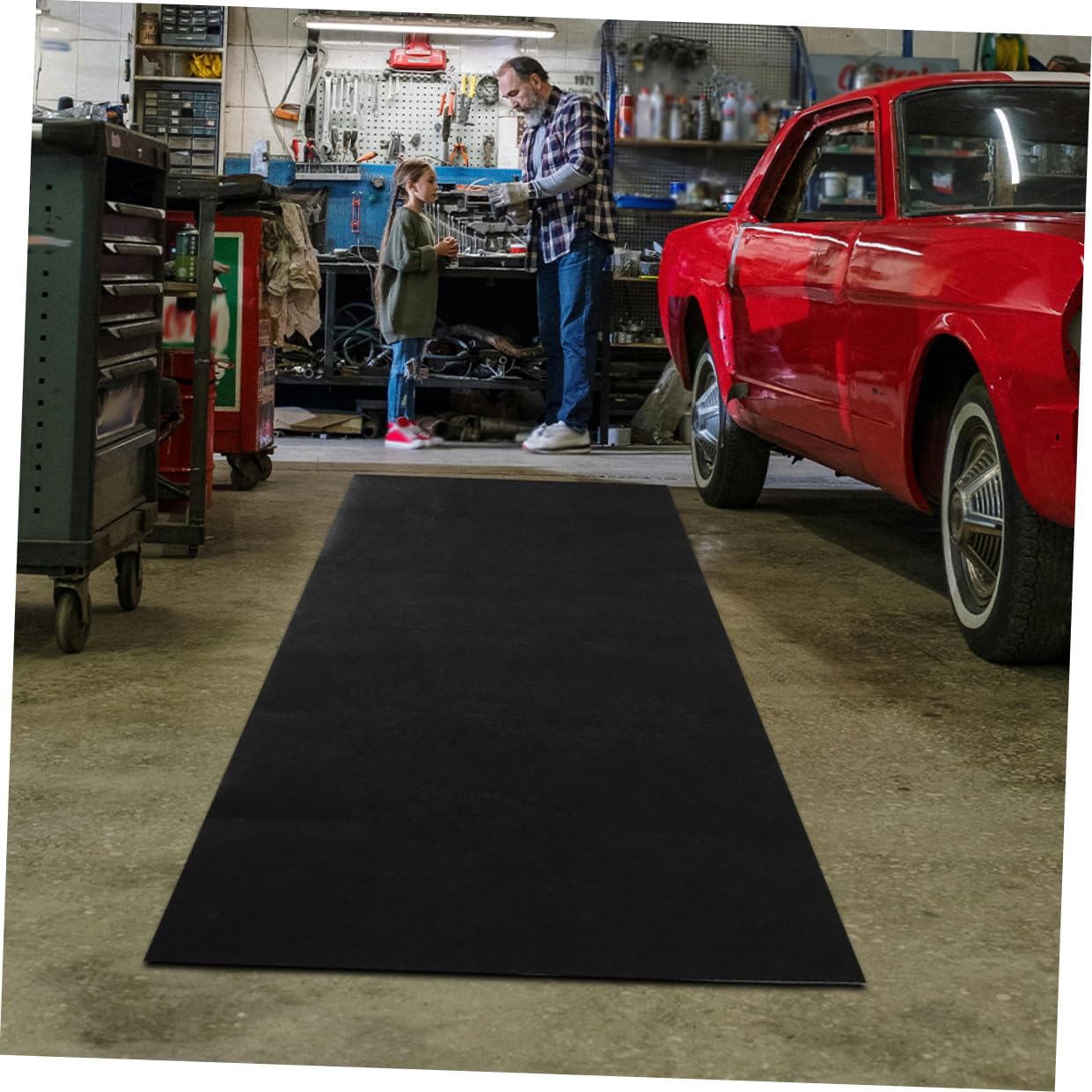 Ölabsorbierende Garage Bodenschutzmatte rutschfest Saugfähige Ölauffangmatte für Auto Werkstatt Schutz vor Öllecks und Verschüttungen Langlebig Robust