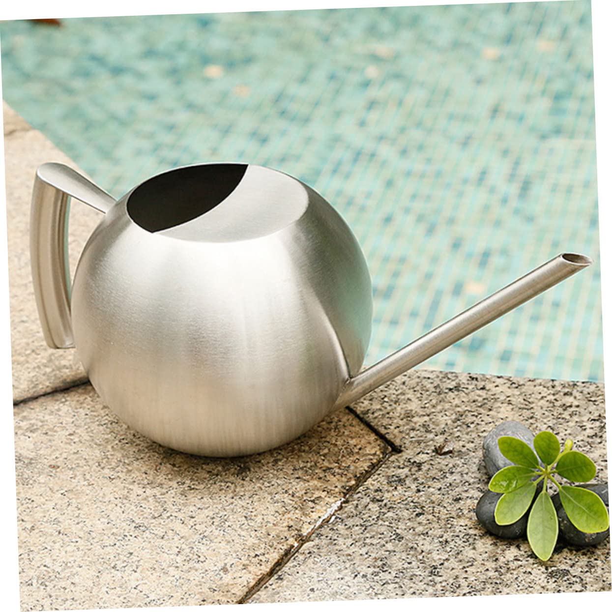 1 Pezzo Annaffiatoio da Inossidabile con Beccuccio per Piante Indoor e Outdoor Strumento Irrigazione Ergonomico e Facile