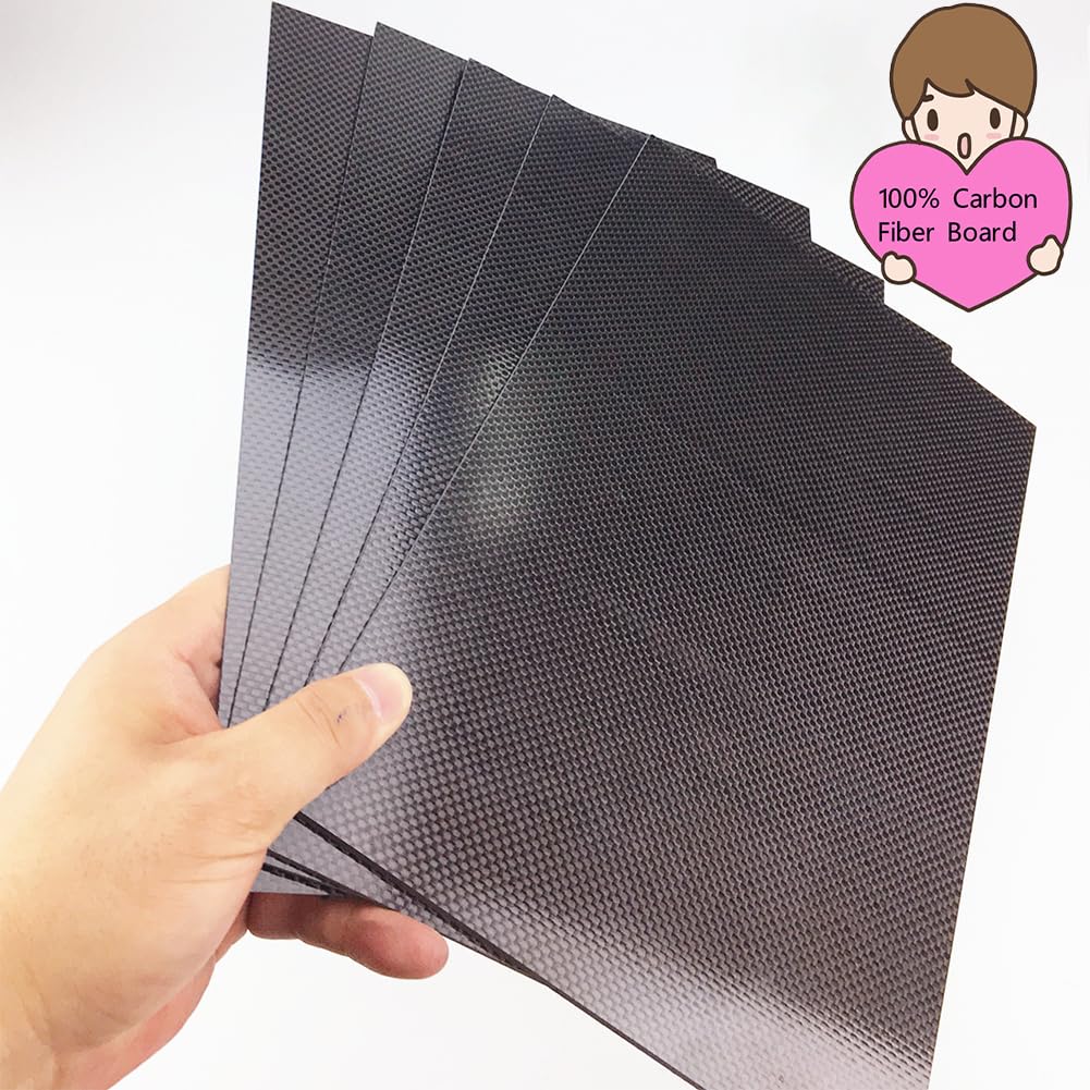 Feuilles de panneau de plaque en fibre de carbone 3K 125 mm x 75 mm 0,5 mm 1 mm 1,5 mm 2 mm 3 mm d'épaisseur Matériau de dureté composite sergé pour modèle RC