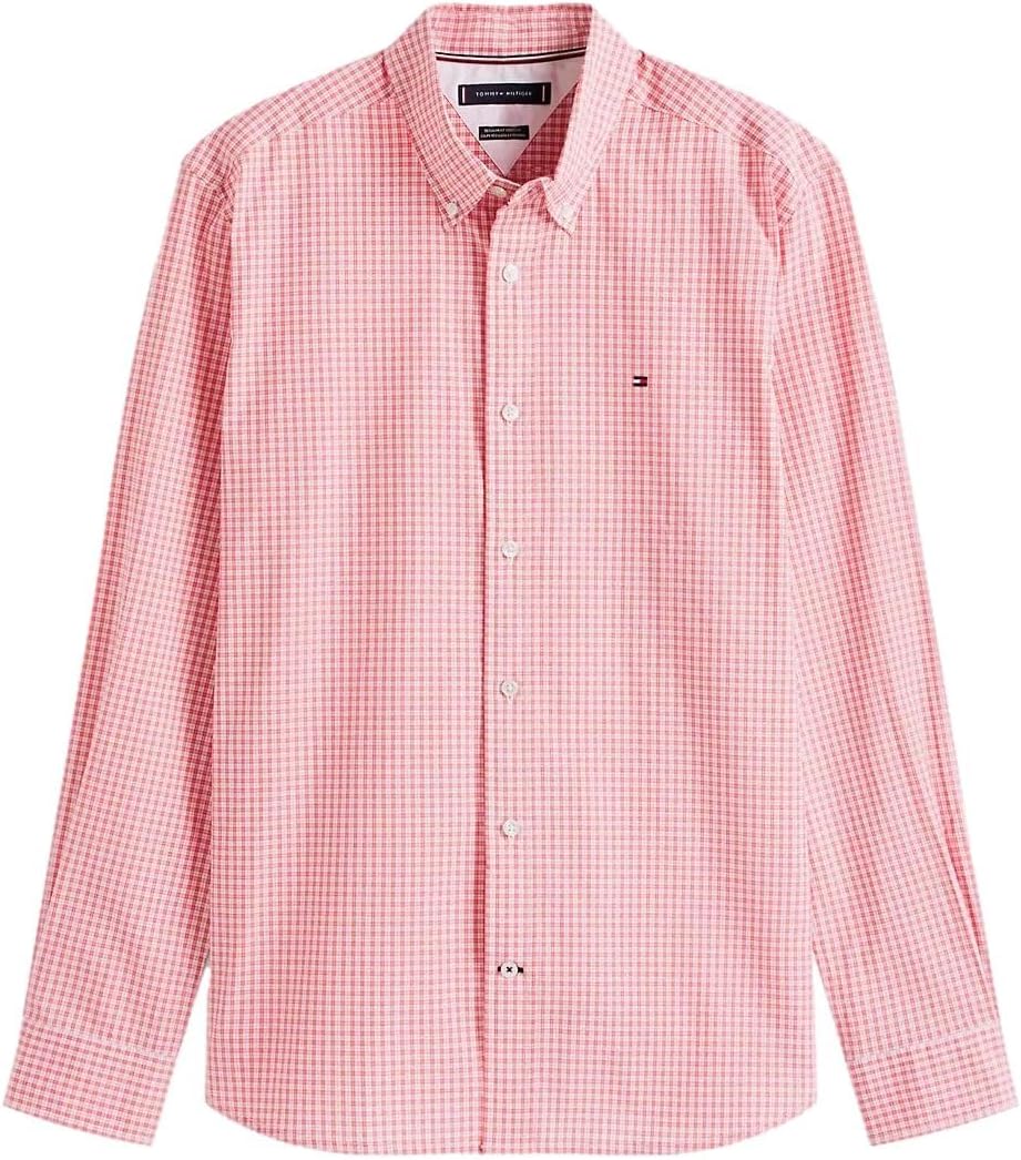 Tommy Hilfiger Men's Signature Long Sleeve Casual Button Down Shirt in Regular Fit 2025 Collection