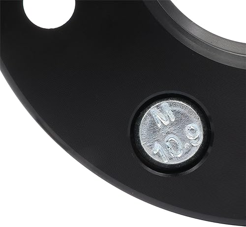 Miniatura 9 de ECCPP 2 espaciadores de rueda centrados de 0.591 in de 4 x 4.5 4 x 114.3 4 lengüetas con pernos de 12 x 1.25 de 2.602 in, color negro, compatible