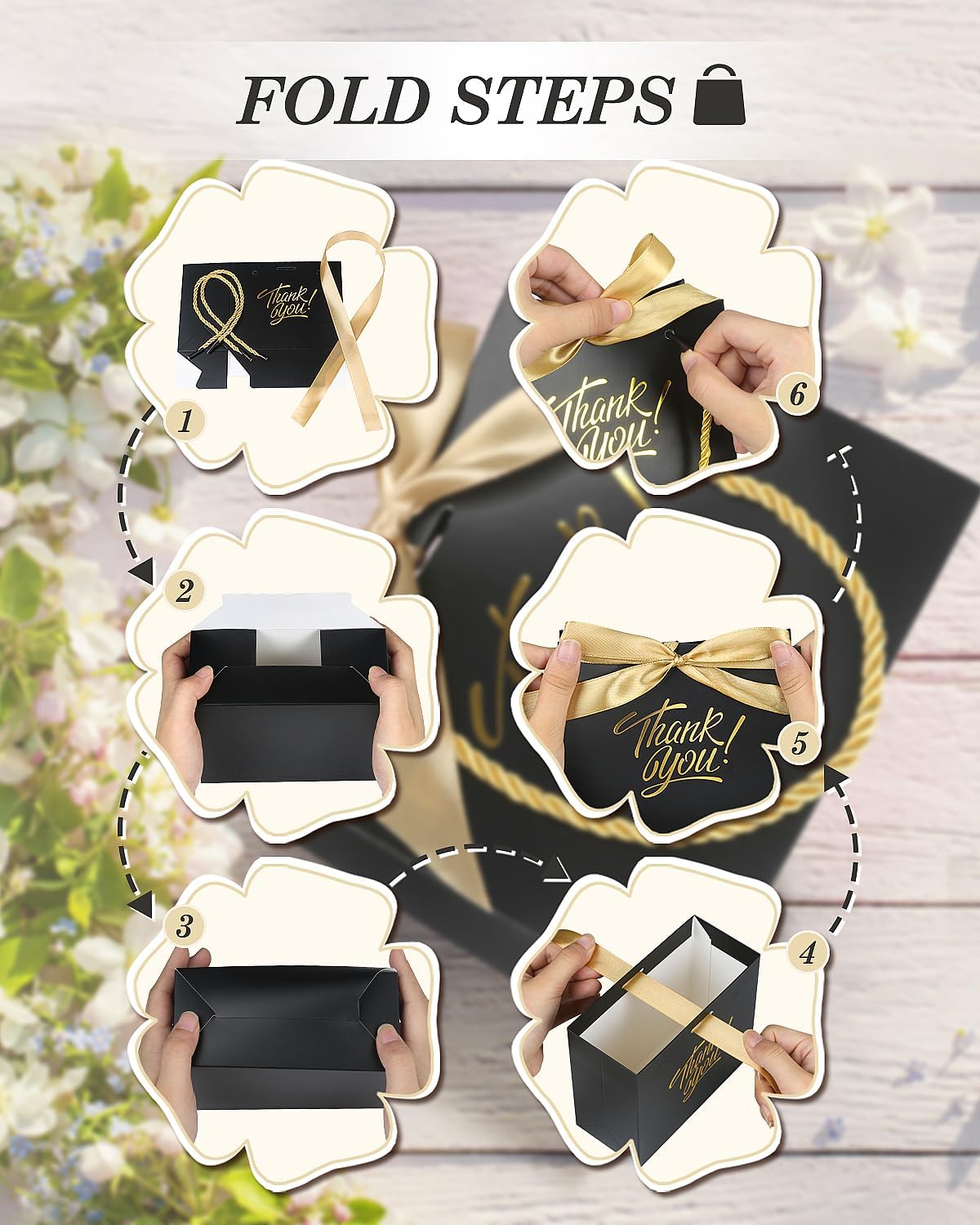 EQOREIIN 30 Pack Small Thank You Gift Bags with Handles 5.5 x 2.4 x 4.7 Inches Mini Black Gift Bags with Bow Ribbon Tiny Party Favor Bag Bulk for Easter Mother's Day Baby Shower Wedding (Black)