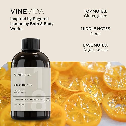 Miniatura 1030 de VINEVIDA [4 onzas] Aceite de fragancia de madera de teca de caoba para fabricación de velas y fabricación de jabón, aromas de velas prémium para