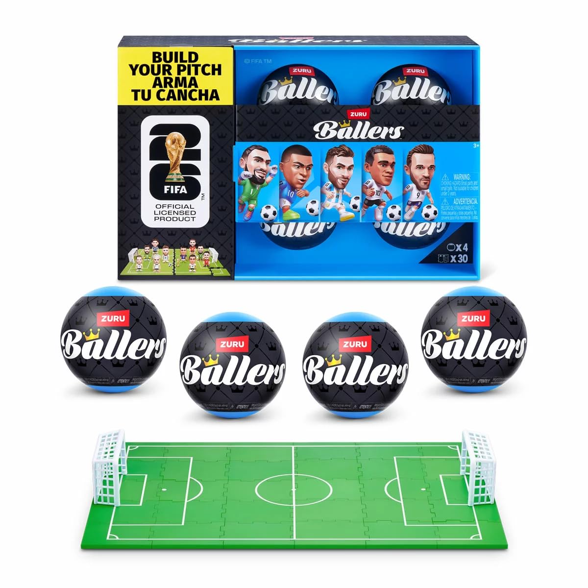 ZURU FIFA World CUP 2026™ Ballers, paquete de 4, para edades de 3 años en adelante