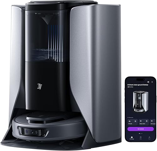 3i S10 Ultra Robot Aspirador y trapeador con sistema WaterRecycl, succión de 18000 Pa, fregona de rodillo extensible autolimpiante, lavado y secado