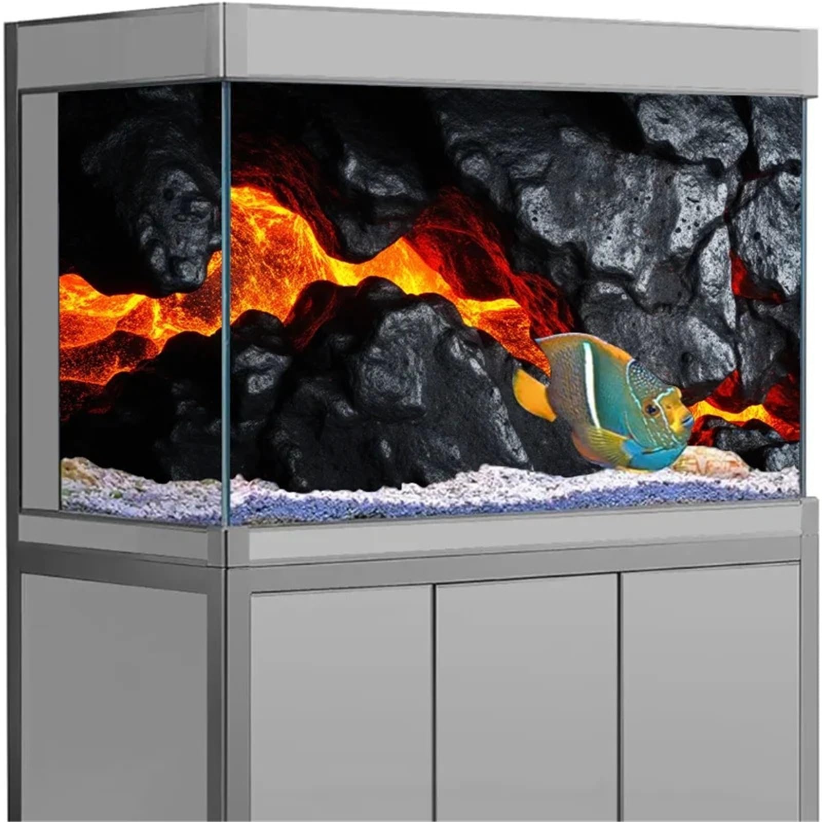 Aquarium Folie Rückwand 3D-Effekt Black Rock Aquarium-Hintergrund