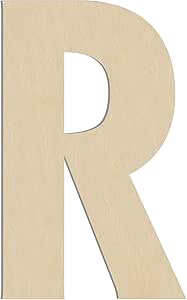 Amazon.com: HILAZA 17 Inch Large Wooden Letter R, 1/4 in Thick Big Wood ...