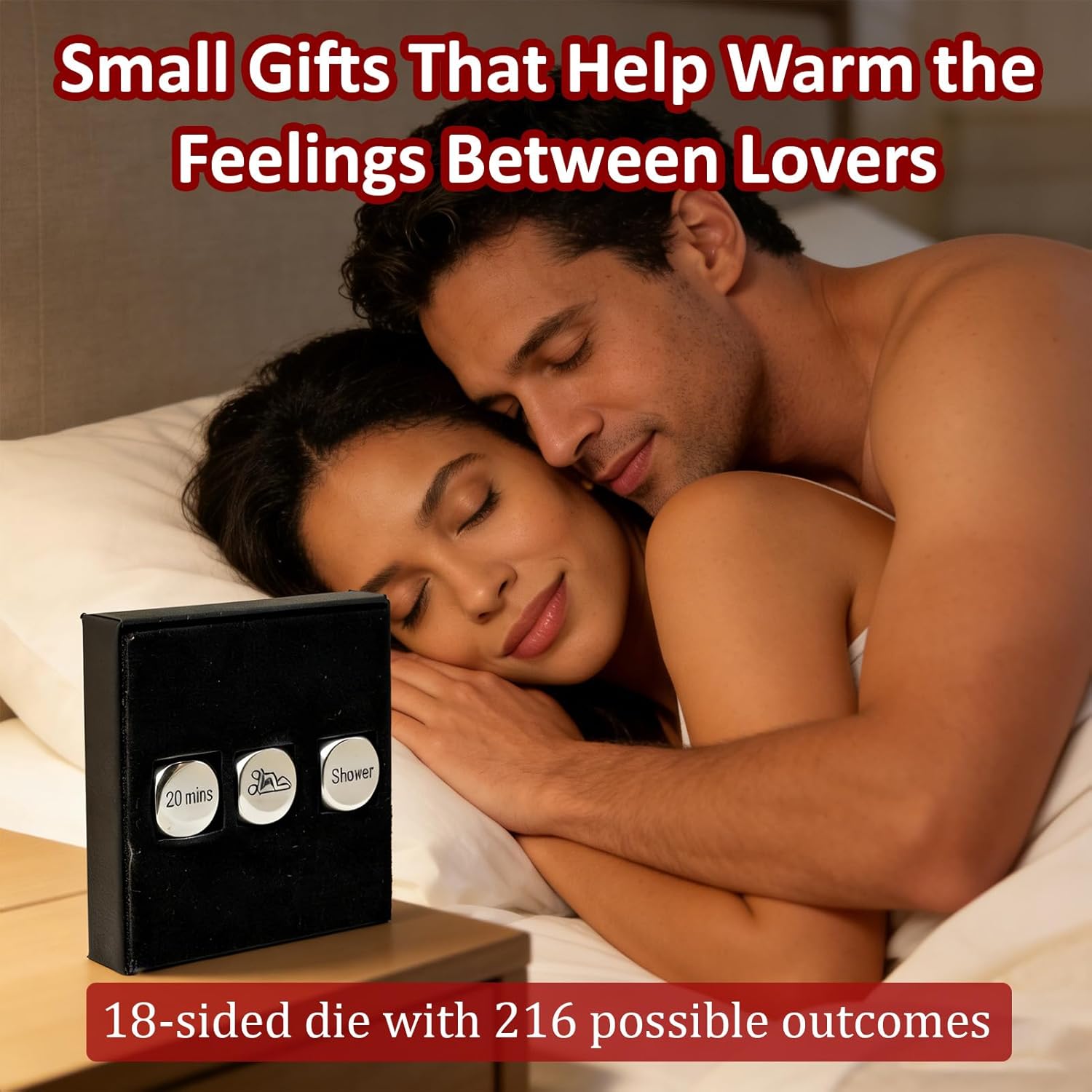 3 Pcs Date Night Dice for Couples, Romantic Decision-Making Dice Game with Fun Prompts for Surprise Adventures, Lightweight Durable Set, Anniversary Valentine’s Day or New Year’s Gift for Him Her