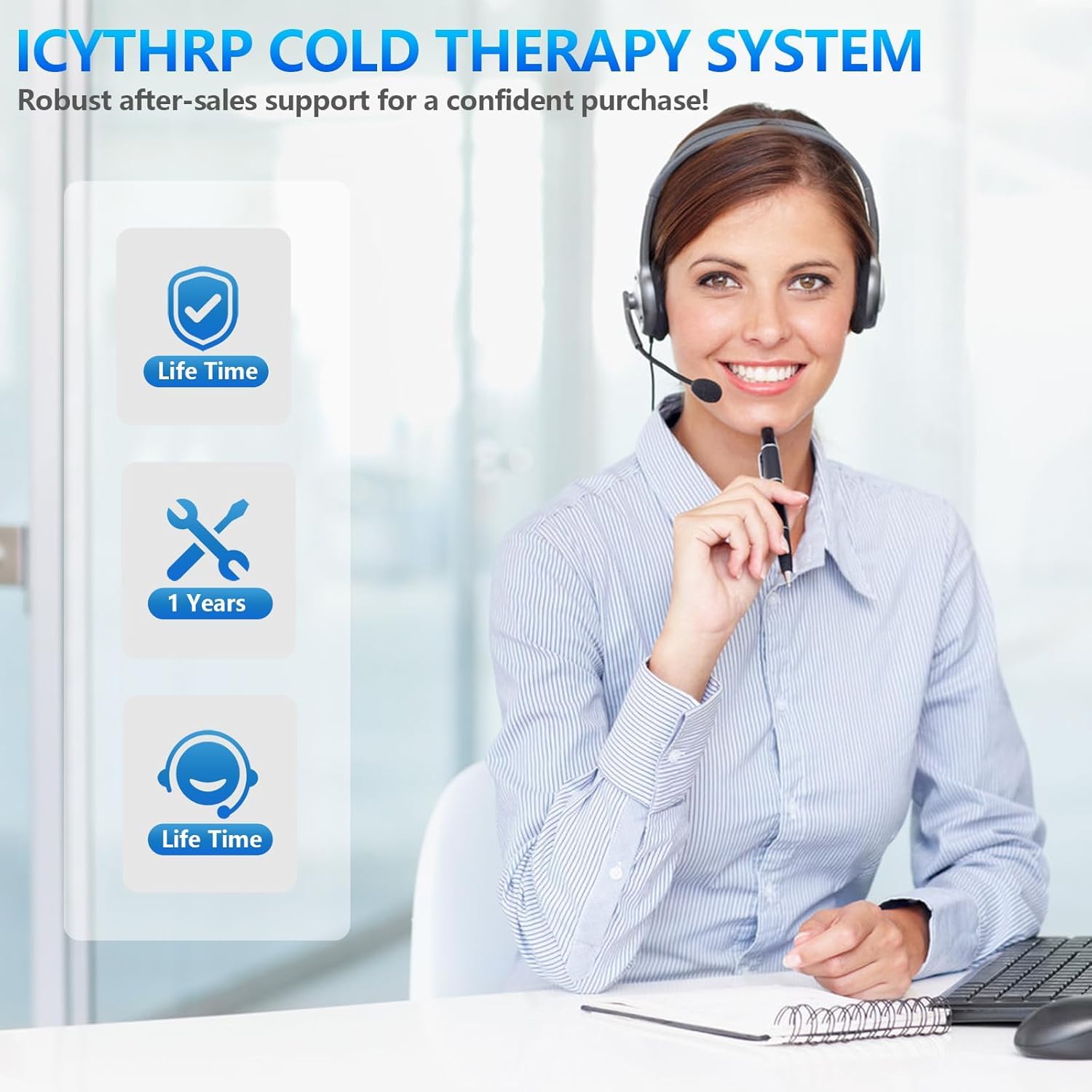 ICYTHRP Máquina de terapia de frío con temporizador programable, máquina de hielo portátil para hombro después de la cirugía, sistema de recuperación de reemplazo de hombro, alivio del dolor de