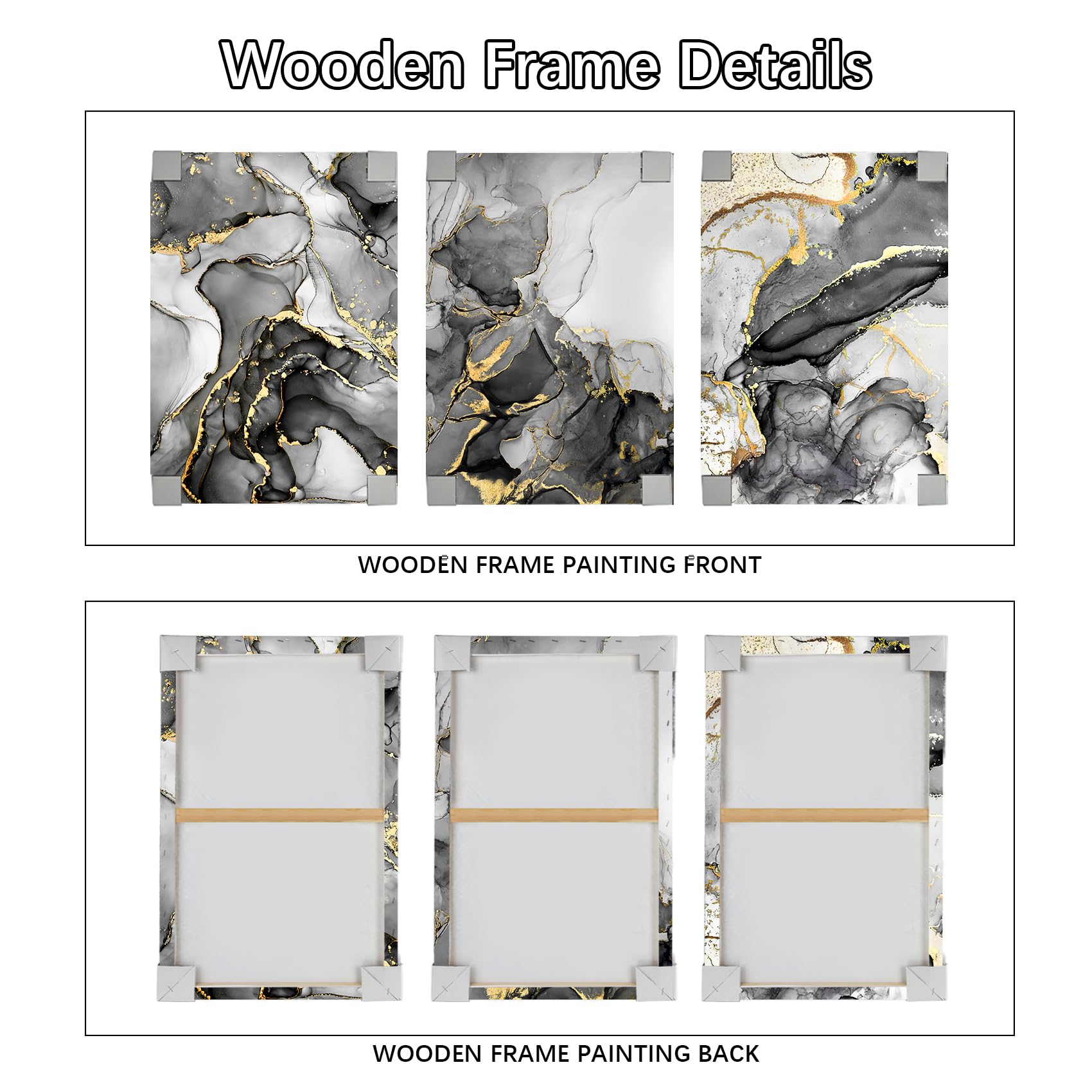 3 Pcs Wooden Framed Canvas Wall Art Set Bohemian Sage Green Canvas Prints Poster Geometric Line Beige Green Pictures for Living Room Bedroom Dinning Room Hallway Stairs Wall Decor 30x40cm x3pcs — view 77