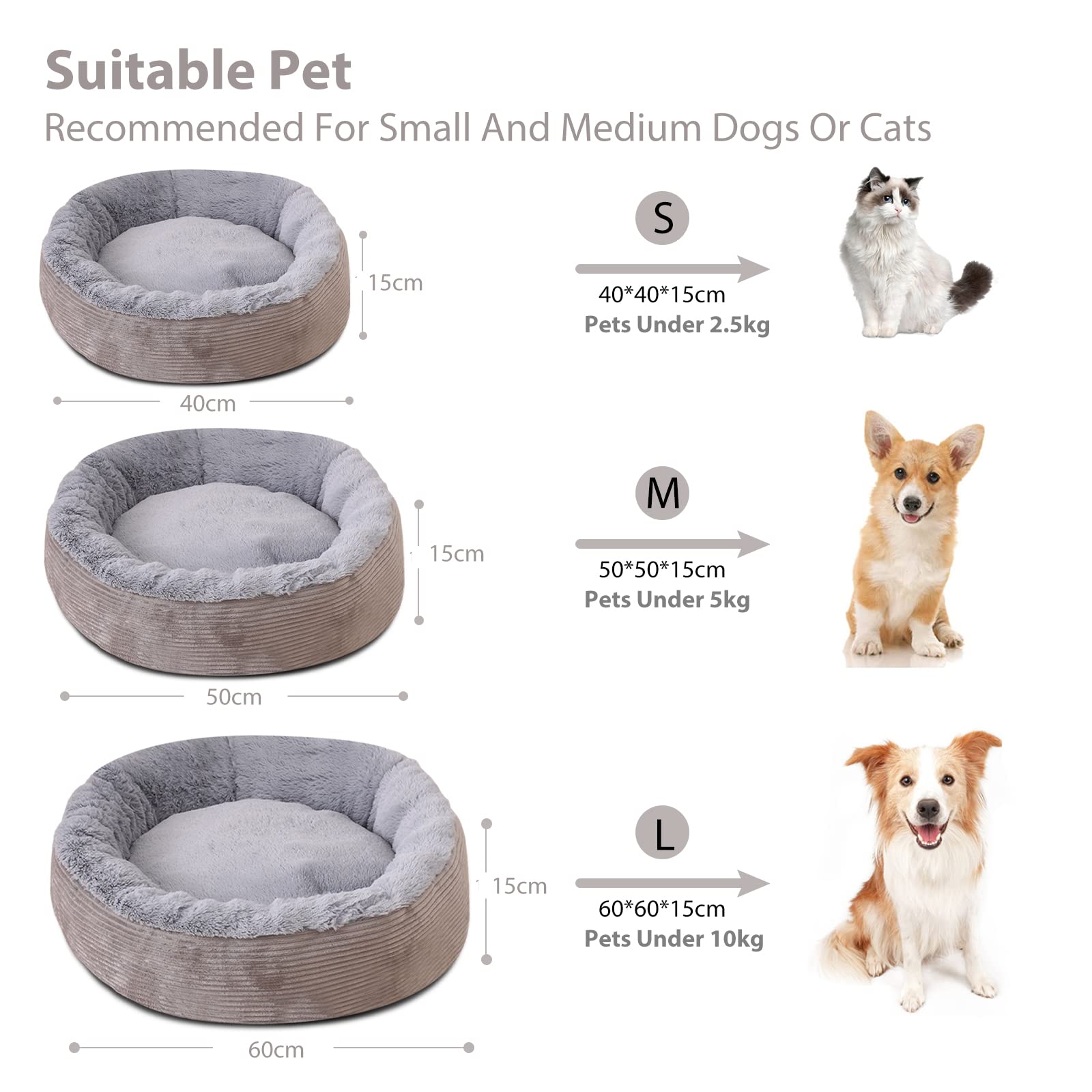 清潔感のある水色 コーデュロイ 犬猫用ベッド