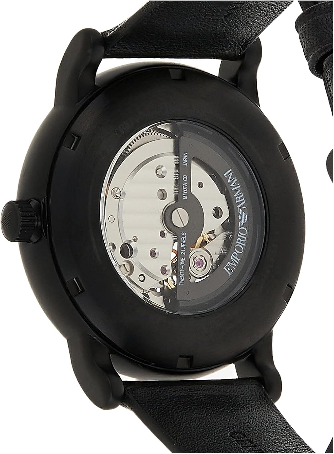 Emporio Armani Orologio automatico da uomo in acciaio inossidabile, cassa da 43 mm