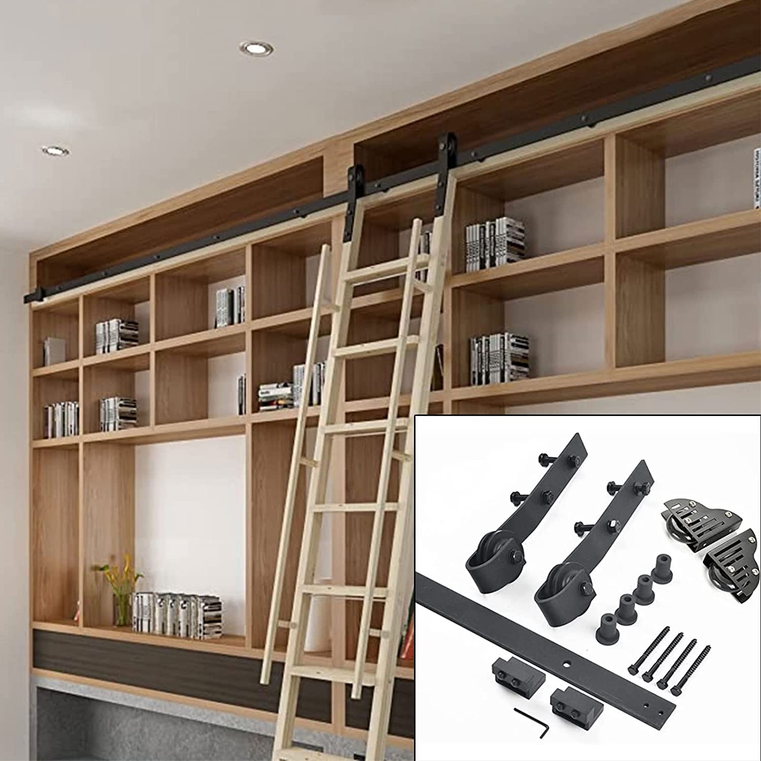 Échelle roulante : fixez votre piste de suspension pour optimiser vos étagères de bureau