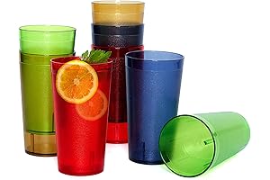 16oz Plastic Drinking Glasses: Reusable, Unbreakable, & Dishwasher Safe!