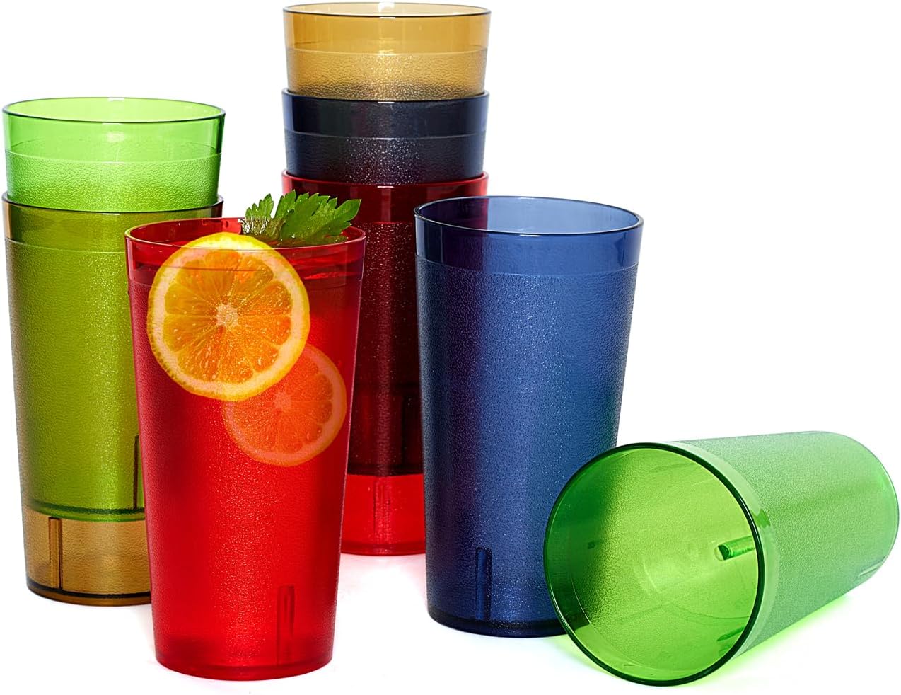 Kryllic Plastic Tumblers Set Of 16 Color Plastic Drinking