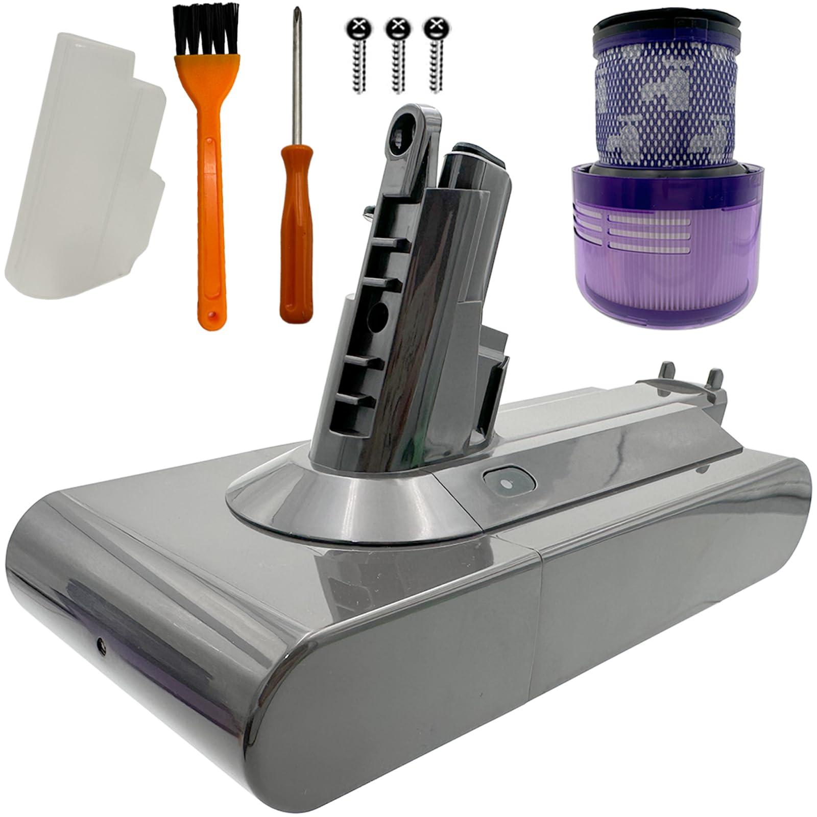 Anepoch V11 6000mAh Battery Replacement for SV14 V11 Absolute V11 Complete V11 Fluffy V11 Motorhead V11 Absolute Pro Pro+ Vacuum Cleaner 970145-02 ?ONLY for V11 Screw-in Series?