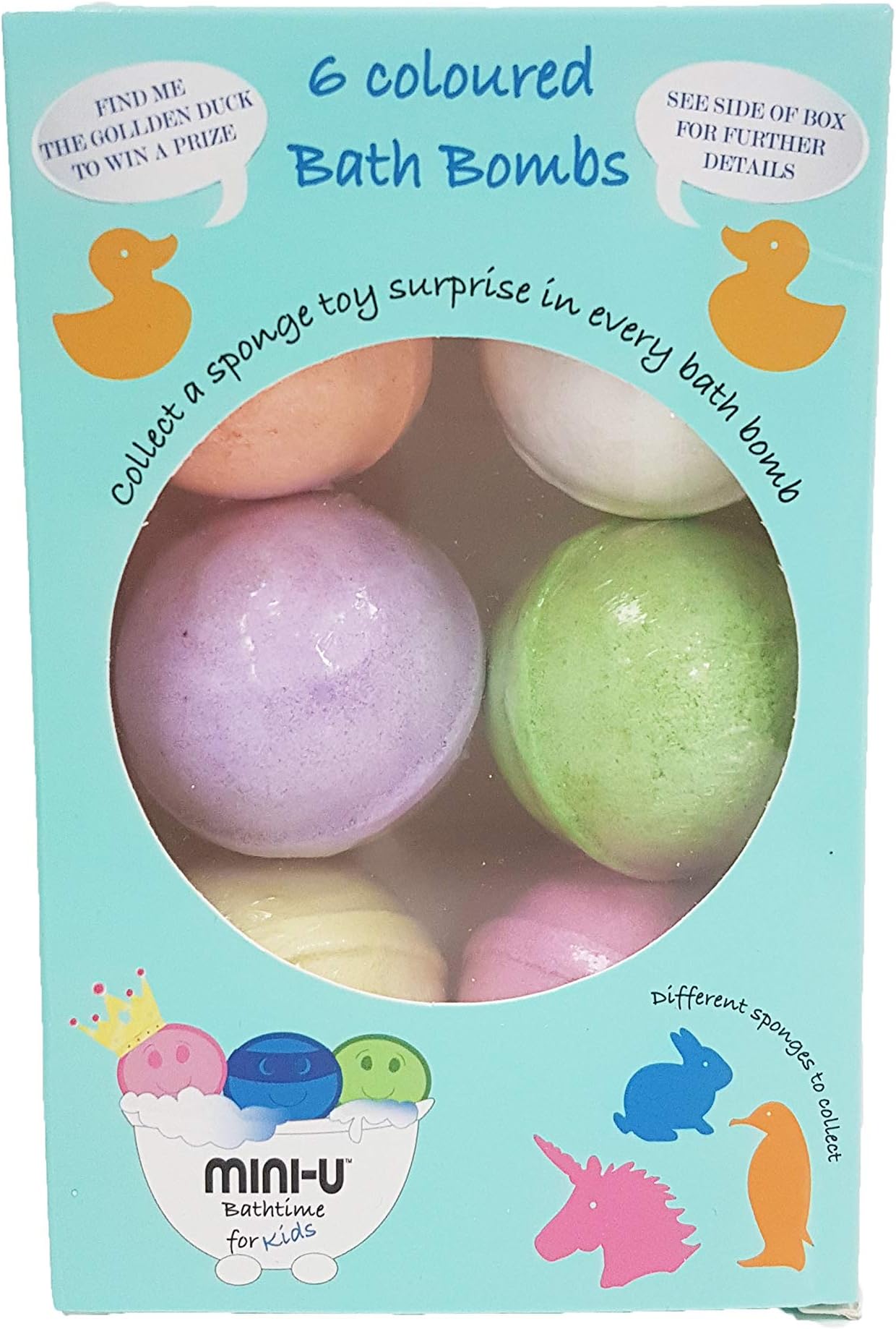 Mini U Bath Bomb, Pack of 6, 300 g