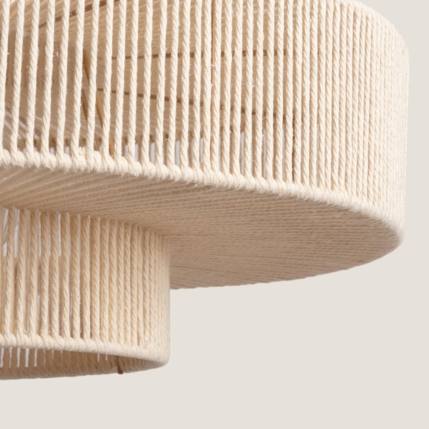 LEDKIA Lámpara Colgante de Cuerda de Algodón Alma M Beige