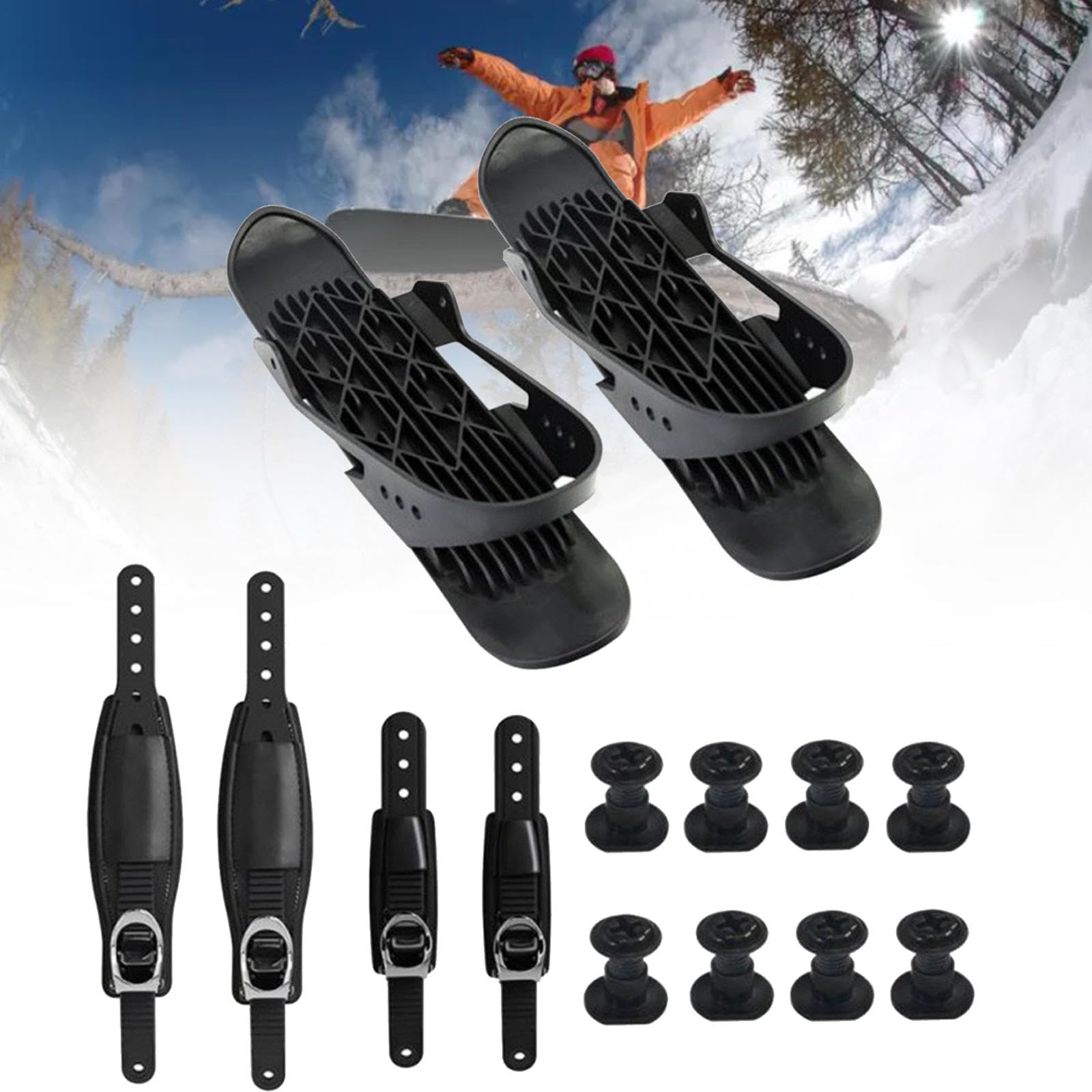 Mini Pattini da Sci Corti per Neve, Mini Pattini da Sci Corti Regolabili, Pattini da Neve Corti Snowblade Skiboard per Sport Invernali Attrezzatura da Sci