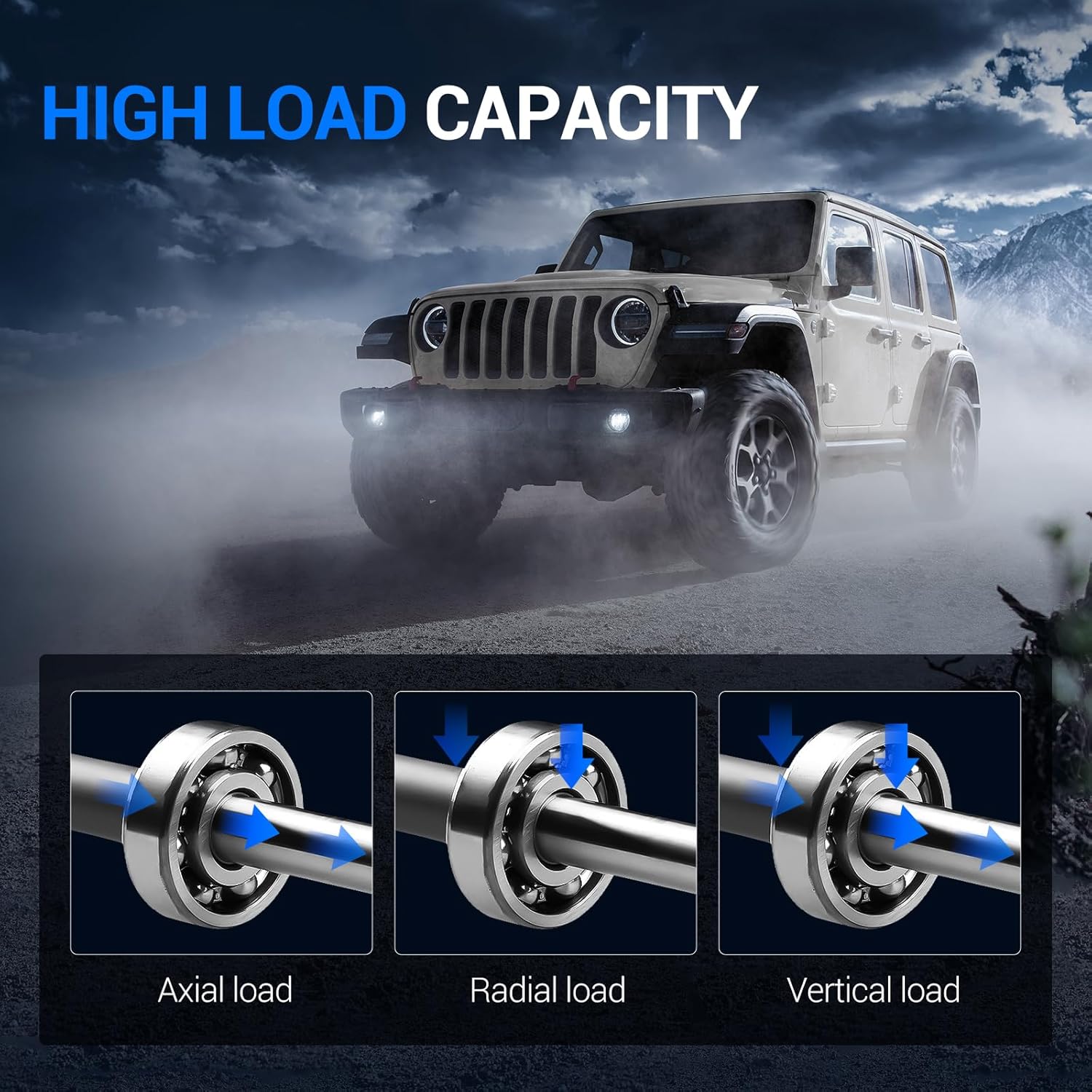 Autoround 515042 2WD Front Wheel Bearing and Hub Assembly Fit for 2003-2006 Ford Expedition & Lincoln Navigator, 6 Lug w/ABS, Set of 2