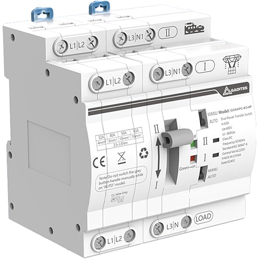 GADITES Dual Power Transfer Switch 63A